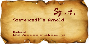 Szerencsés Arnold névjegykártya